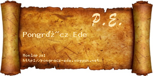 Pongrácz Ede névjegykártya
